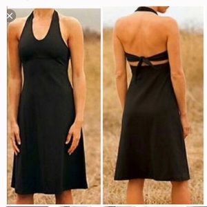 Patagonia Black Halter Dress With Tie Back